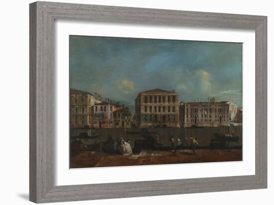 Venice, the Grand Canal with Palazzo Pesaro, 1755-1760-Francesco Guardi-Framed Giclee Print