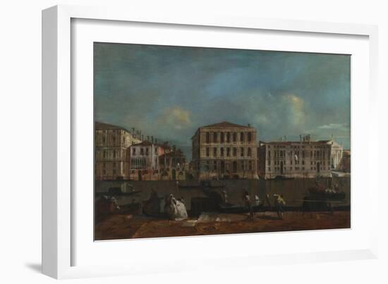 Venice, the Grand Canal with Palazzo Pesaro, 1755-1760-Francesco Guardi-Framed Giclee Print