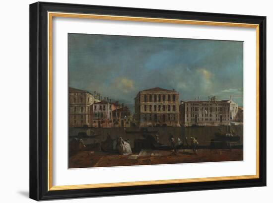 Venice, the Grand Canal with Palazzo Pesaro, 1755-1760-Francesco Guardi-Framed Giclee Print