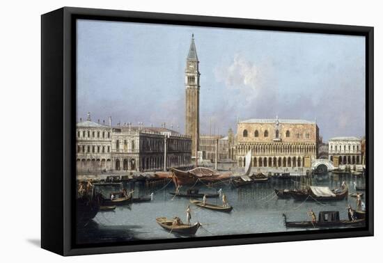 Venice, the Molo from the Bacino di SanMarco-Canaletto-Framed Premier Image Canvas