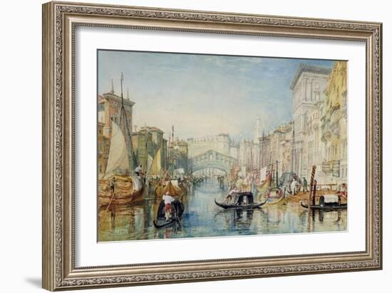 Venice: the Rialto, 1820-21-J. M. W. Turner-Framed Giclee Print