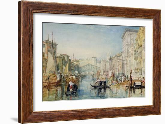 Venice: the Rialto, 1820-21-J. M. W. Turner-Framed Giclee Print
