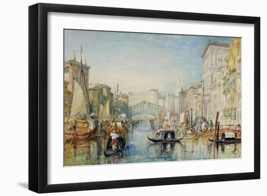 Venice: the Rialto, 1820-21-J. M. W. Turner-Framed Giclee Print