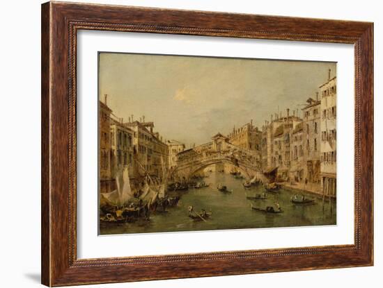 Venice: The Rialto-Francesco Guardi-Framed Giclee Print