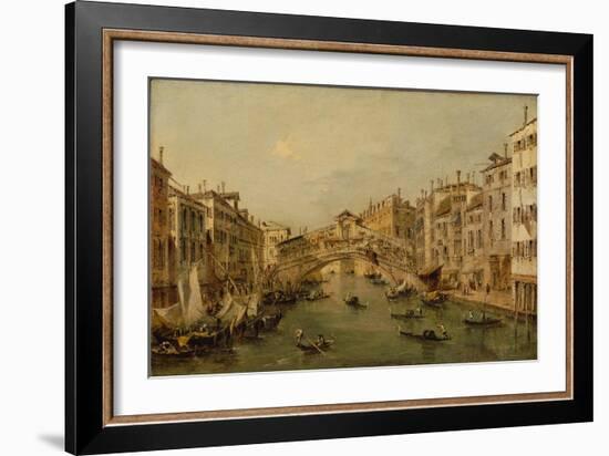 Venice: The Rialto-Francesco Guardi-Framed Giclee Print