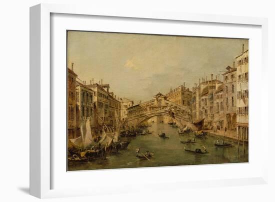 Venice: The Rialto-Francesco Guardi-Framed Giclee Print