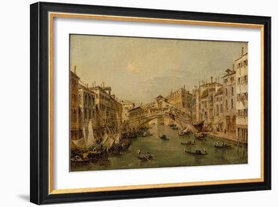 Venice: The Rialto-Francesco Guardi-Framed Giclee Print