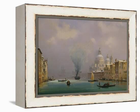 Venice under snow, c.1840-Ippolito Caffi-Framed Premier Image Canvas