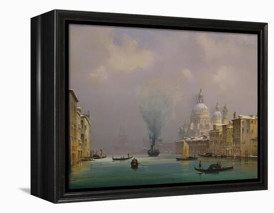 Venice under snow, c.1840-Ippolito Caffi-Framed Premier Image Canvas