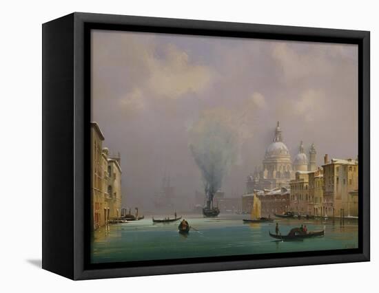 Venice under snow, c.1840-Ippolito Caffi-Framed Premier Image Canvas