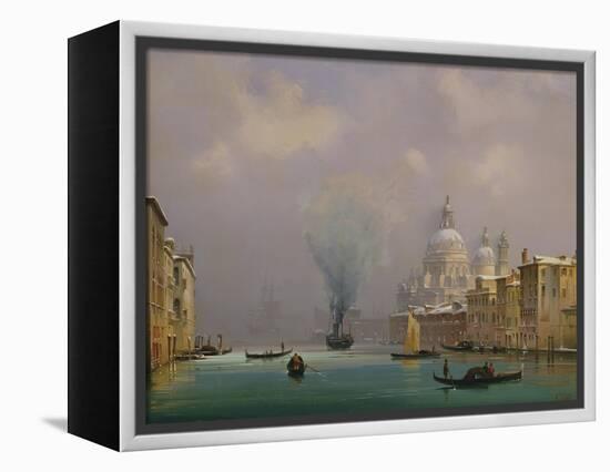 Venice under snow, c.1840-Ippolito Caffi-Framed Premier Image Canvas