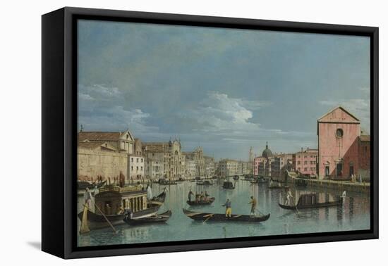 Venice, Upper Reaches of the Grand Canal Facing Santa Croce, 1740s-Bernardo Bellotto-Framed Premier Image Canvas