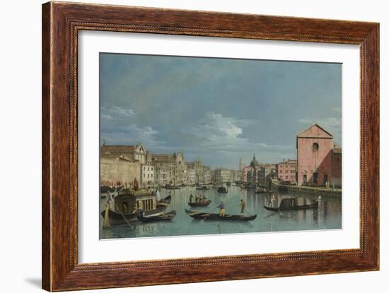 Venice, Upper Reaches of the Grand Canal Facing Santa Croce, 1740s-Bernardo Bellotto-Framed Giclee Print