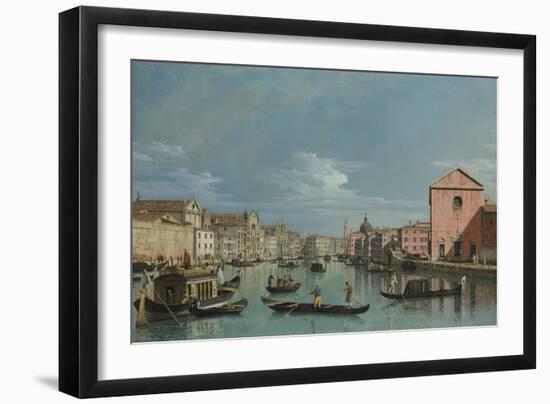 Venice, Upper Reaches of the Grand Canal Facing Santa Croce, 1740s-Bernardo Bellotto-Framed Giclee Print