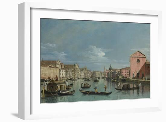 Venice, Upper Reaches of the Grand Canal Facing Santa Croce, 1740s-Bernardo Bellotto-Framed Giclee Print