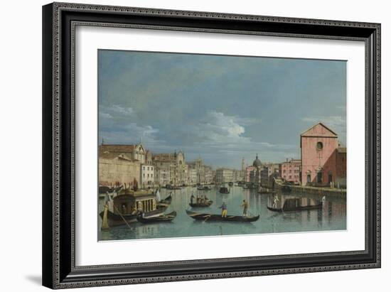 Venice, Upper Reaches of the Grand Canal Facing Santa Croce, 1740s-Bernardo Bellotto-Framed Giclee Print