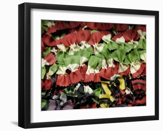 Venice, Veneto, Italy, Coloured Pasta on Display in a Shop Window-Ken Scicluna-Framed Photographic Print