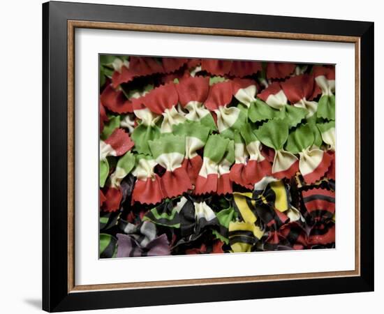 Venice, Veneto, Italy, Coloured Pasta on Display in a Shop Window-Ken Scicluna-Framed Photographic Print