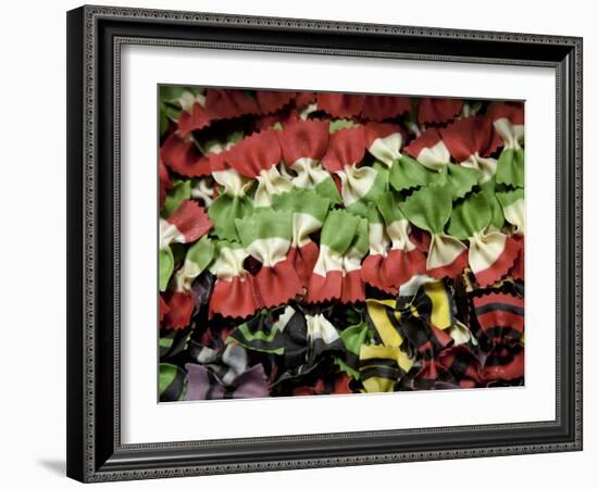 Venice, Veneto, Italy, Coloured Pasta on Display in a Shop Window-Ken Scicluna-Framed Photographic Print