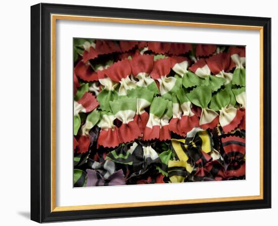 Venice, Veneto, Italy, Coloured Pasta on Display in a Shop Window-Ken Scicluna-Framed Photographic Print