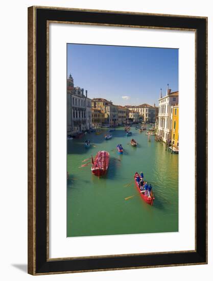 Venice, Veneto, Italy. Historical Regatta Event on the Grand Canal-Marco Bottigelli-Framed Photographic Print