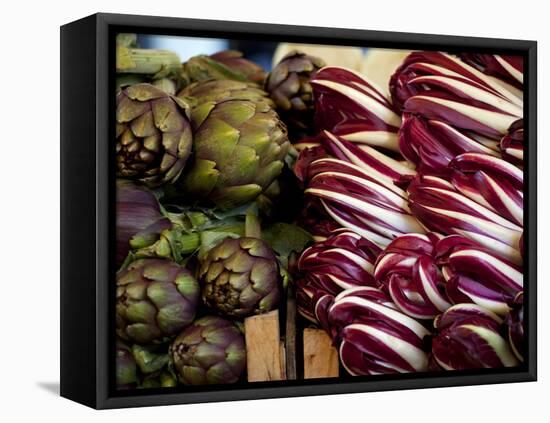 Venice, Veneto, Italy, Vegetables on Display in the Market-Ken Scicluna-Framed Premier Image Canvas