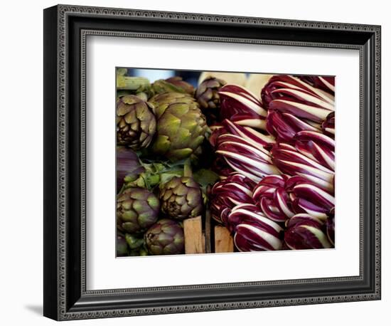 Venice, Veneto, Italy, Vegetables on Display in the Market-Ken Scicluna-Framed Photographic Print