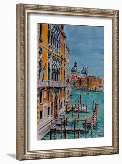 Venice, View from Academia Bridge, June 2016-Anthony Butera-Framed Giclee Print