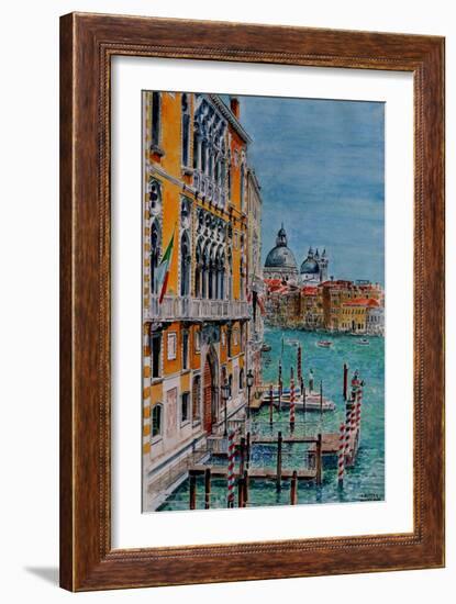 Venice, View from Academia Bridge, June 2016-Anthony Butera-Framed Giclee Print