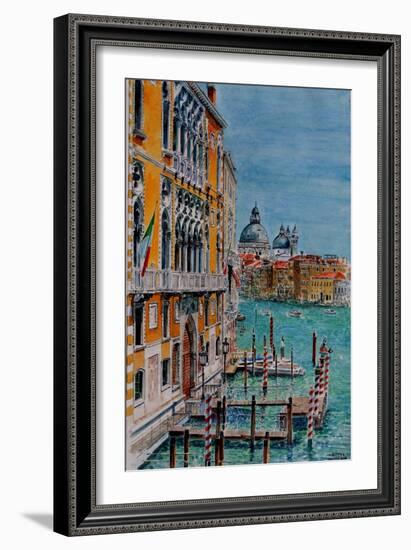 Venice, View from Academia Bridge, June 2016-Anthony Butera-Framed Giclee Print