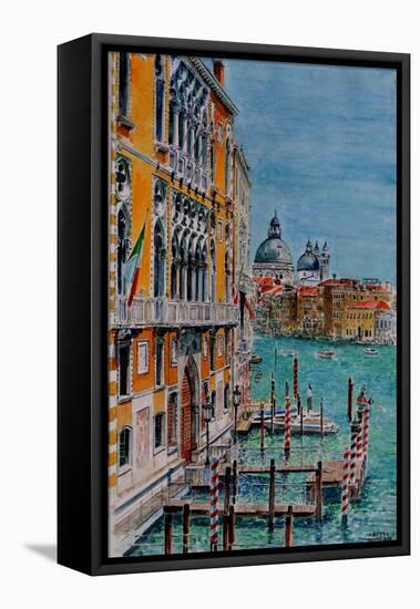 Venice, View from Academia Bridge, June 2016-Anthony Butera-Framed Premier Image Canvas