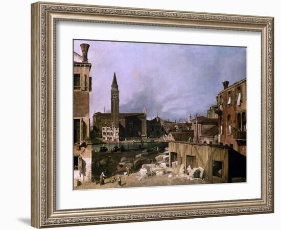 Venice, View of the Campo San Vidal and Santa Maria De La Caridad, 1730-Canaletto-Framed Giclee Print