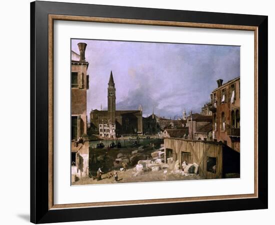 Venice, View of the Campo San Vidal and Santa Maria De La Caridad, 1730-Canaletto-Framed Giclee Print