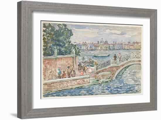 Venice (W/C over Graphite on Paper)-Maurice Brazil Prendergast-Framed Giclee Print