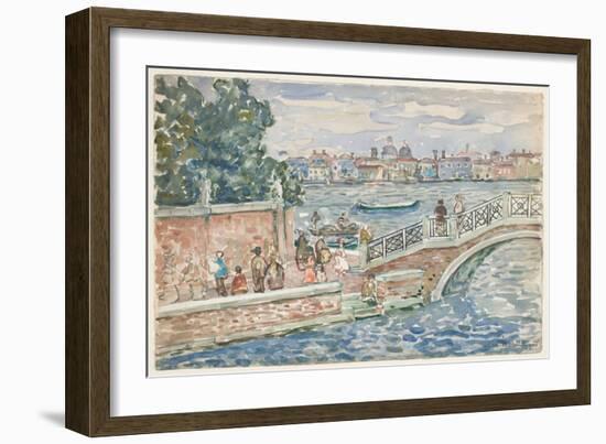 Venice (W/C over Graphite on Paper)-Maurice Brazil Prendergast-Framed Giclee Print