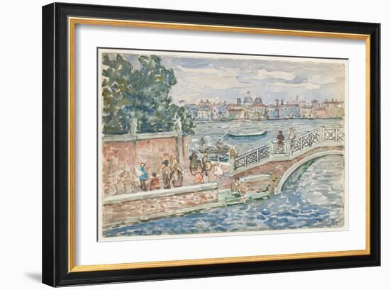 Venice (W/C over Graphite on Paper)-Maurice Brazil Prendergast-Framed Giclee Print