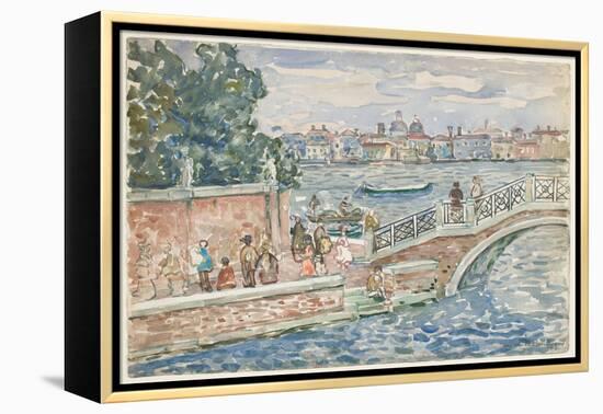 Venice (W/C over Graphite on Paper)-Maurice Brazil Prendergast-Framed Premier Image Canvas