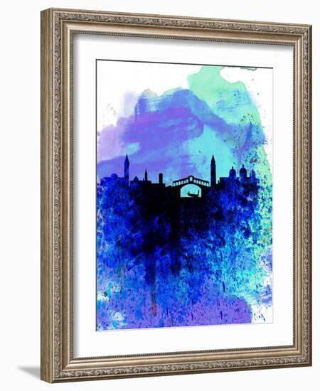 Venice Watercolor Skyline-NaxArt-Framed Art Print