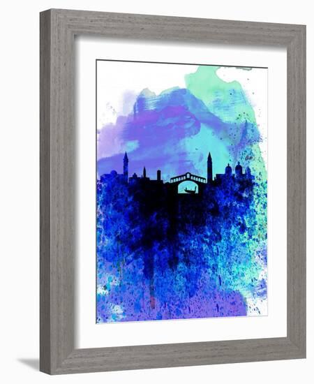 Venice Watercolor Skyline-NaxArt-Framed Art Print