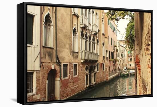 Venice Waterway-Les Mumm-Framed Stretched Canvas