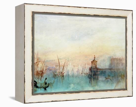 Venice with a First Crescent Moon-JMW Turner-Framed Premier Image Canvas