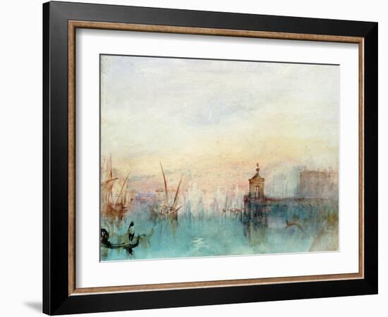 Venice with a First Crescent Moon-JMW Turner-Framed Giclee Print