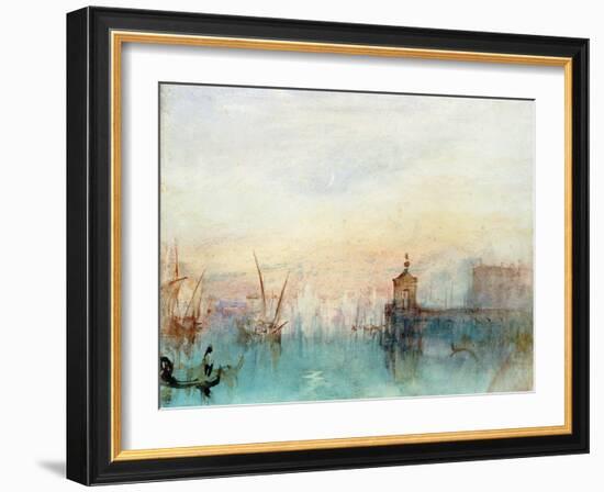 Venice with a First Crescent Moon-JMW Turner-Framed Giclee Print