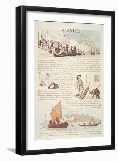 Venice, with Cartoon Sketches, 19Th Century-Randolph Caldecott-Framed Giclee Print