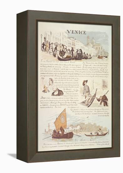 Venice, with Cartoon Sketches, 19Th Century-Randolph Caldecott-Framed Premier Image Canvas