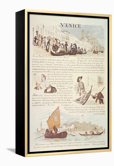 Venice, with Cartoon Sketches, 19Th Century-Randolph Caldecott-Framed Premier Image Canvas