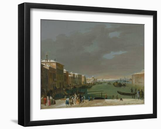 Venice with Snow and Masks, 1787 (Oil on Canvas)-Giuseppe Bernardino Bison-Framed Giclee Print