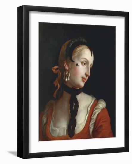 Venice: Woman with a Beauty Spot-Pietro Longhi-Framed Giclee Print