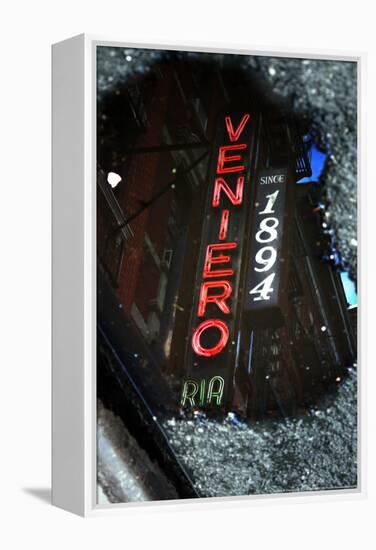 Veniero's Bakery Reflection-null-Framed Stretched Canvas