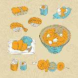 Japan Food Icons - Vector Illustration-venimo-Art Print
